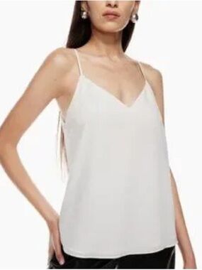 Babaton Cream V-Neck Spaghetti Strap Camisole XS